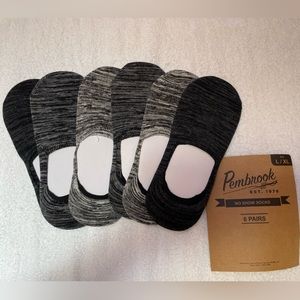 Pack of 6 Pembrook no-show socks L/XL